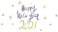 Happy New year 2021 large greeting card illustration