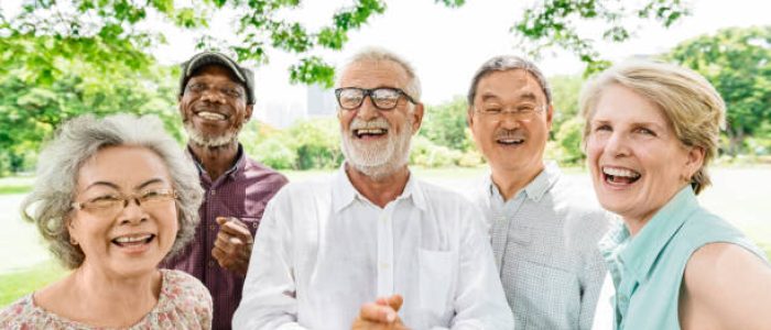 Group of Senior Retirement Friends Happiness Concept